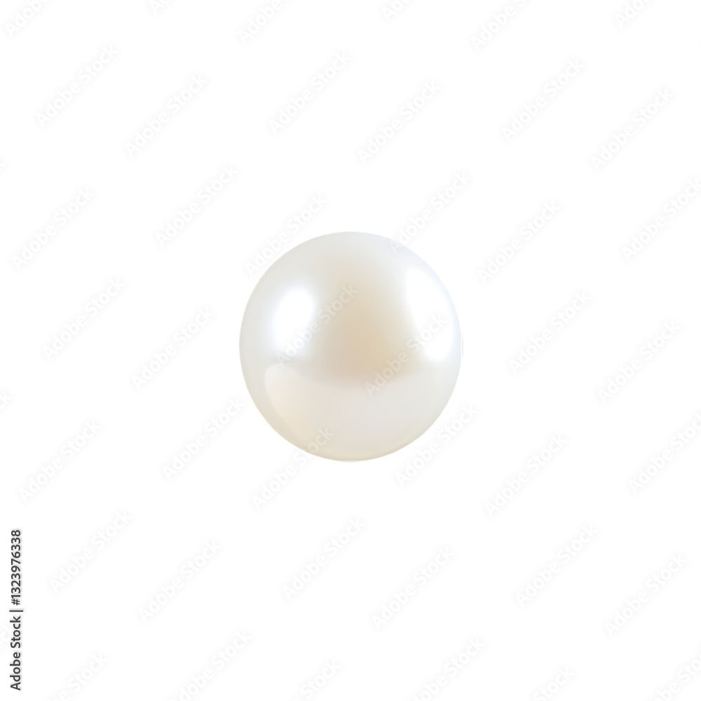 Fototapeta premium white pearl isolated on transparent background. generative ai