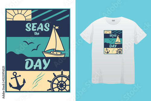 Sailor t shirt design vector