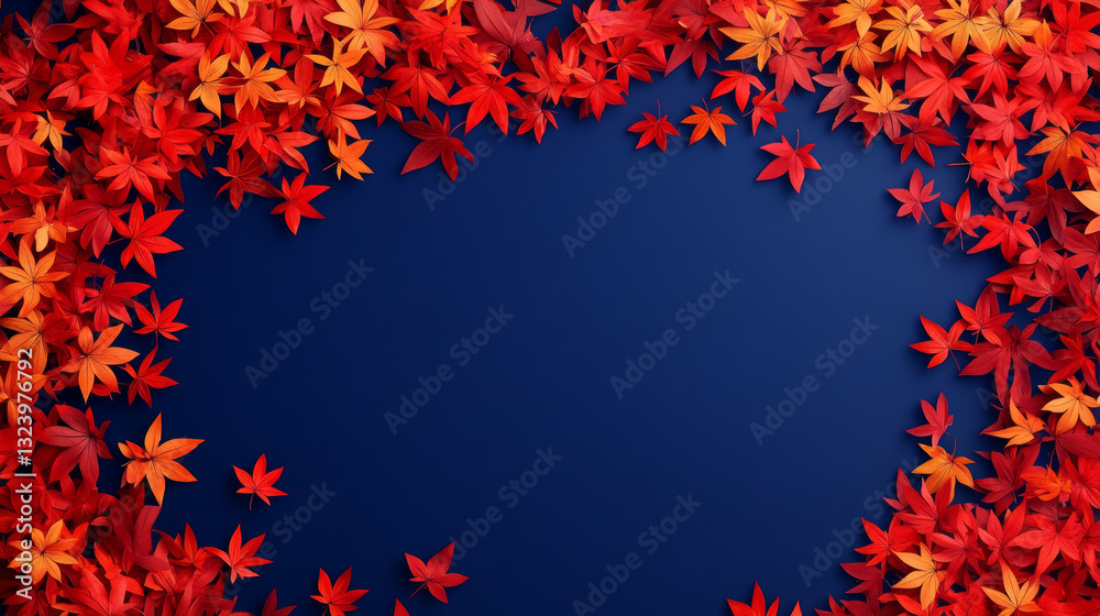 Vibrant autumn leaves on a dark textured background, seasonal foliage with warm colors, nature inspired composition for fall themes, elegant botanical frame for seasonal designs Vibrant autumn leaves on a dark textured background, seasonal foliage with warm colors, nature inspired composition for fall themes, elegant botanical frame for seasonal designs