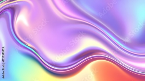 Wallpaper Mural Rainbow Gradient Liquid Metal Background for Modern and Trendy Designs Torontodigital.ca