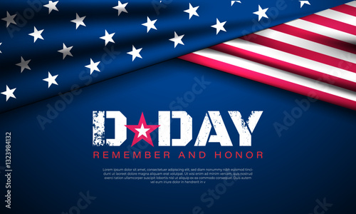D-Day Normandy Landings June 06 Background Design illustration