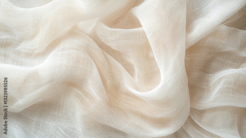An elegant close-up of a soft, smooth white fabric with a flowing, wavy texture. An elegant close-up of a soft, smooth white fabric with a flowing, wavy texture.