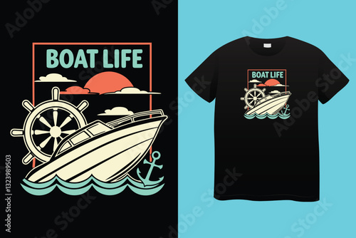 Fishing Boat silhouette vector illustration, Fishing Boat silhouette vector