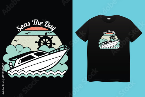 Fishing Boat silhouette vector illustration, Fishing Boat silhouette vector