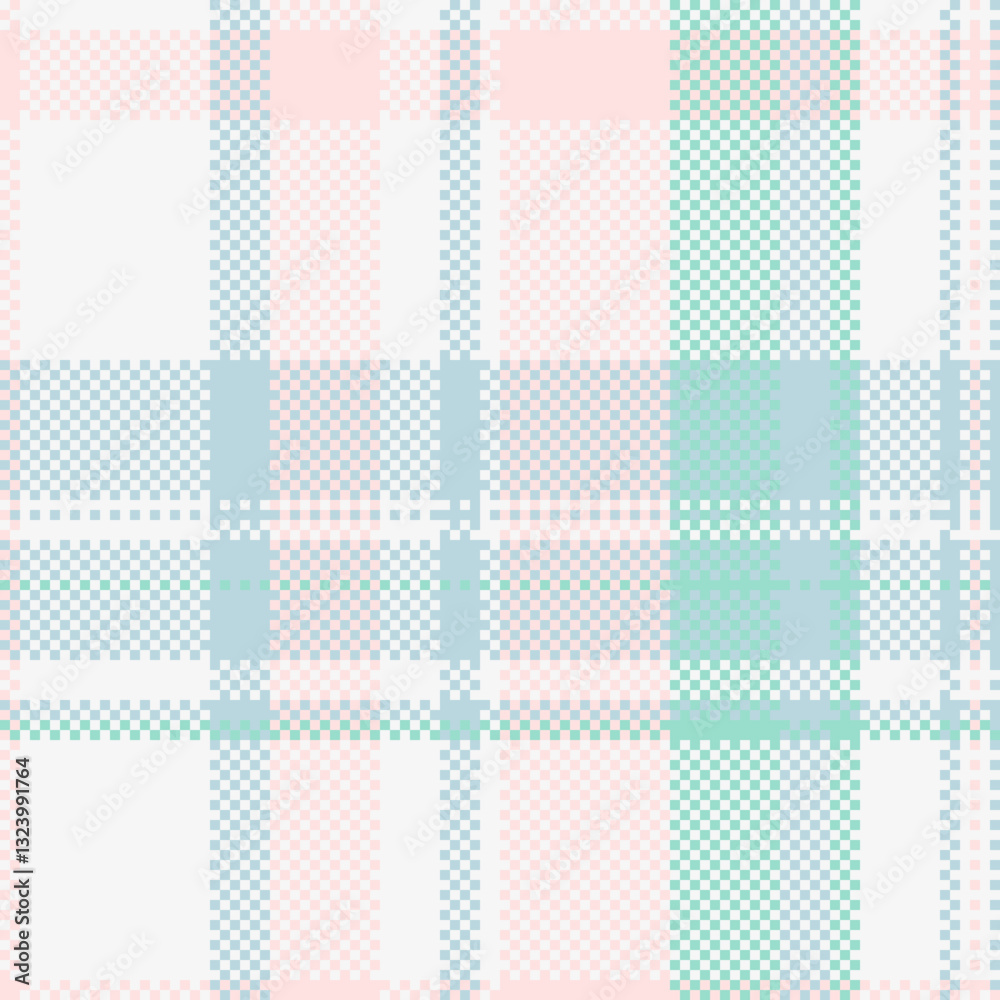 Soft pastel plaid pattern in pink, mint green, and light blue. Ideal for textile design, fashion, websites, and branding. This delicate, seamless texture evokes feelings of calmness and serenity. Soft pastel plaid pattern in pink, mint green, and light blue. Ideal for textile design, fashion, websites, and branding. This delicate, seamless texture evokes feelings of calmness and serenity.