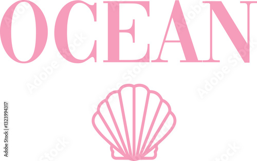 Shell shells novelty Ocean nautical luxury sea slogan sailor trending Fashion Vector Graphic Logo mermaid Cute Trending T-shirt Apparel  Yacht Club nautical swimwear slogan sailor Pastel beach beachy
