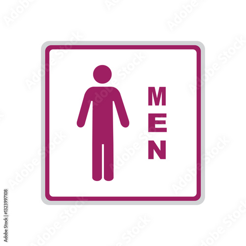 Men Toilet Signage Vector illustration work 09
