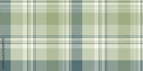 Serene sage green and teal plaid pattern.  Perfect for textile design, website backgrounds, or crafting projects.  Subtle texture evokes calmness and sophistication.