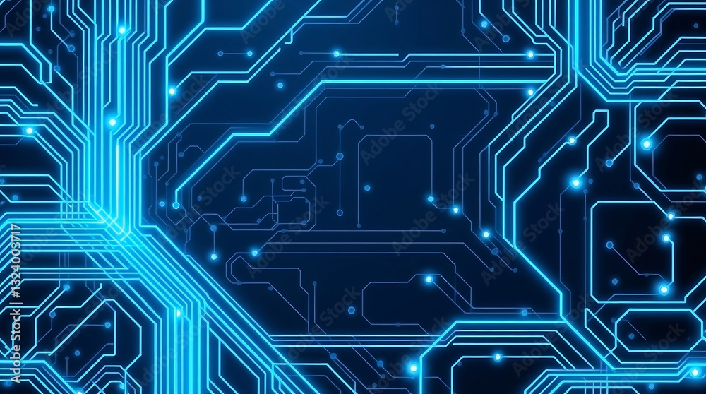 Cybernetic Circuit Board Background for Tech UI and AI Concepts Cybernetic Circuit Board Background for Tech UI and AI Concepts