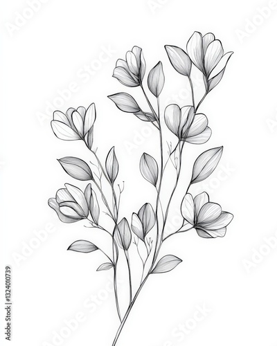 Boho style, set of ornamental flowers for your designs