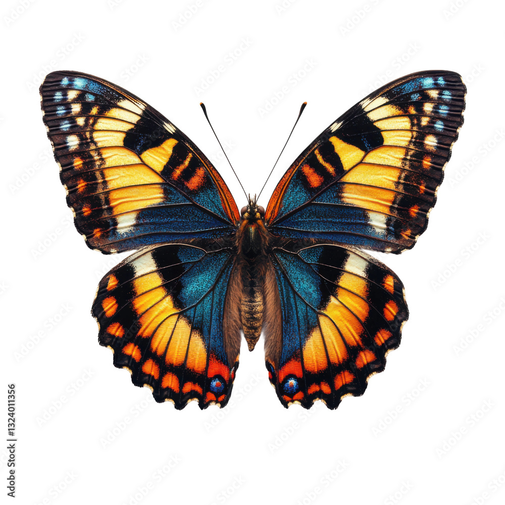 Fototapeta premium Wildlife close-up colorful butterfly display in nature reserve