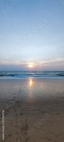 sunset on the beach