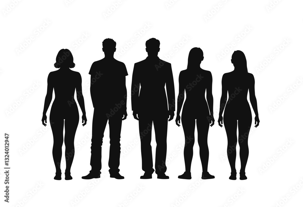 Black People Silhouette: Clean Vector Design Representing a Group of Individuals, Great for Social Issues Websites, Community Outreach Programs, and Public Service Announcements.
Black People Silhouette: Clean Vector Design Representing a Group of Individuals, Great for Social Issues Websites, Community Outreach Programs, and Public Service Announcements.