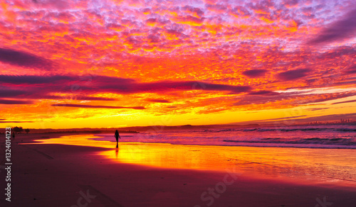 brilliant sunset at Coolangatta photo