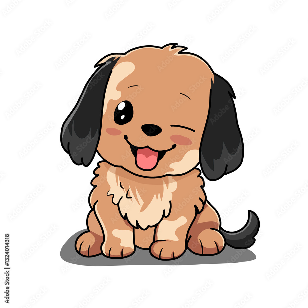 Obraz premium cute puppy character