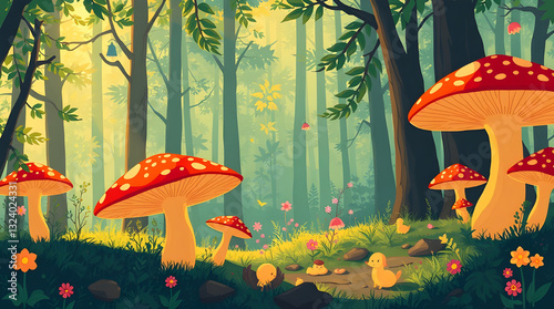 Enchanted Fungi: A World of Giant Mushrooms and Tiny Creatures photo