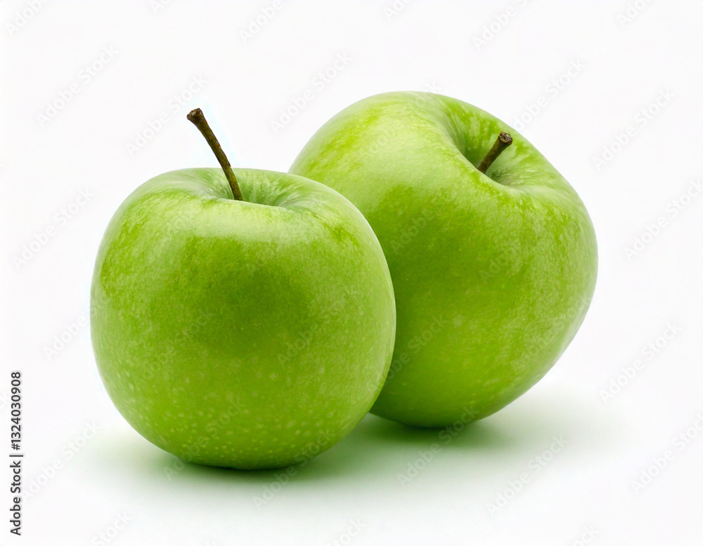 Green apple isolated on white background Green apple isolated on white background