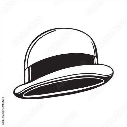 set vector various bowler hats