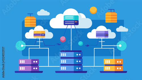 Multiple layers of cloud data management platforms are shown working together to efficiently handle and process large volumes of data emphasizing the scalability and reliability of. Vector