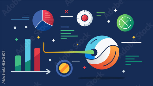 From the speed of the ball to the accuracy of the passes every aspect of the game is monitored and displayed through realtime sports analytics offering a deeper understanding of. Vector illustration