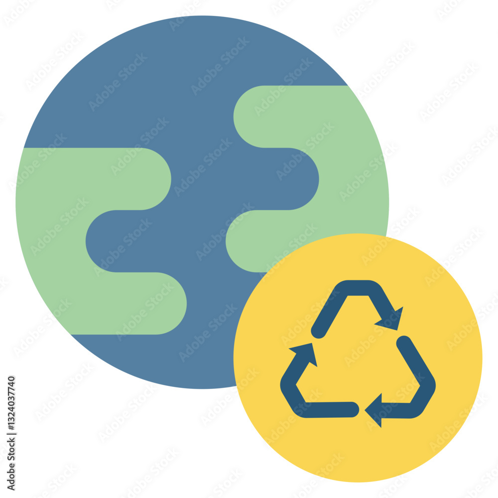 global world friendly environment recycle waste management flat style icon global world friendly environment recycle waste management flat style icon