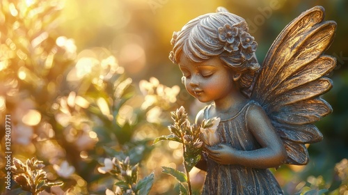 Enchanting fairy fig nestled in a lush garden signifying spiritual upliftment and connection to nature?s beauty