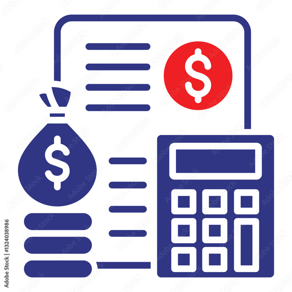 Personal Finance and Expense Tracking Vector Icon design Personal Finance and Expense Tracking Vector Icon design