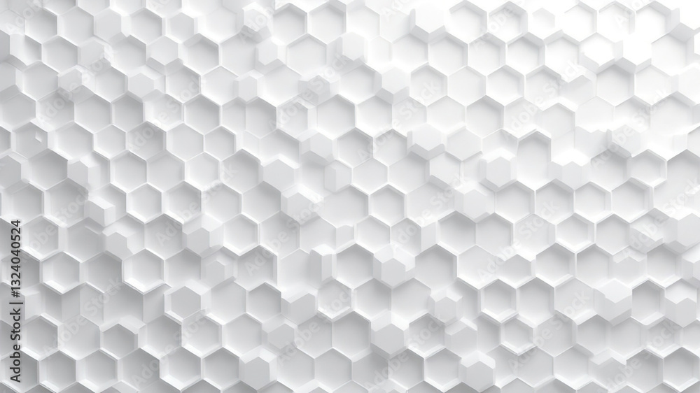 Fototapeta premium abstract white background with hexagons