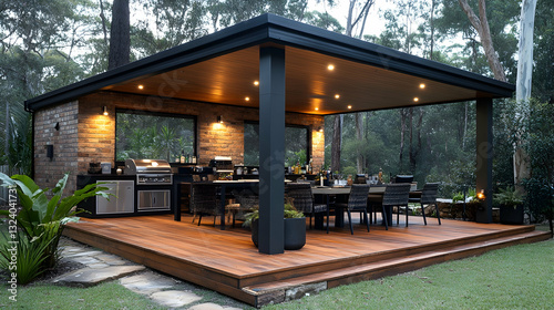 Modern Outdoor Kitchen Gazebo