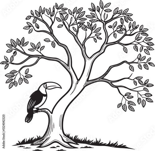 Guanacaste tree vector design