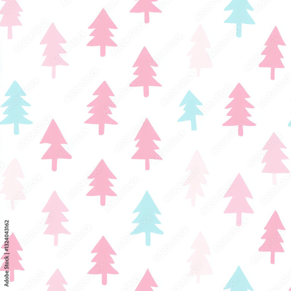 Obraz premium Nice Christmass seamless pattern, pastel colors, illustration -