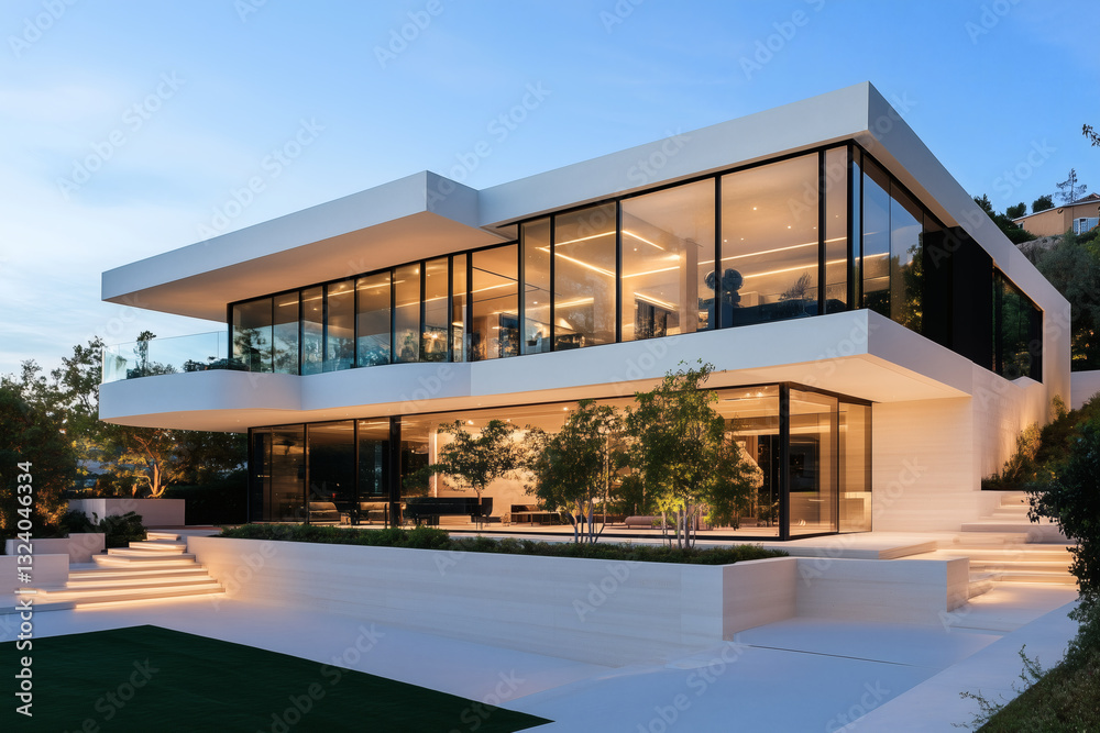 Fototapeta premium Modern architectural marvel with sleek design