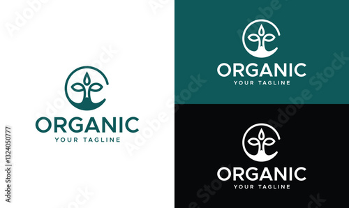 Organic Brand New Logo, Natural Logo, Food Brand, Fresh Nature Logo