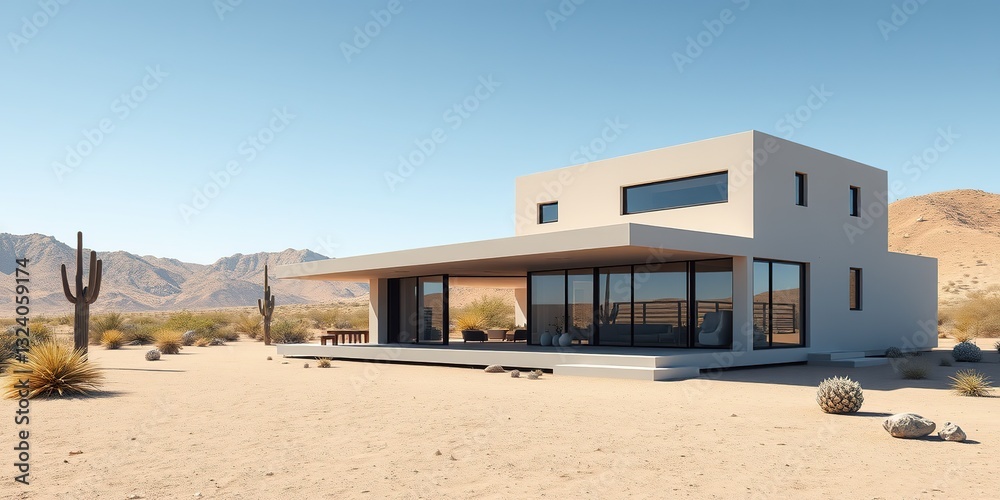 Arizona Home Exterior - Sunny Day in the Desert Arizona Home Exterior - Sunny Day in the Desert