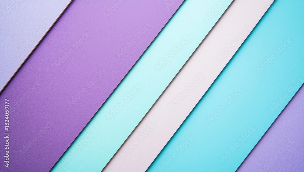 Obraz premium Diagonal lines of vibrant purple and cyan on a background of cyan, purple, and white.