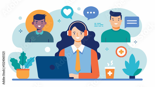 An employee assistance program providing confidential counseling and resources for mental health support.. Vector illustration