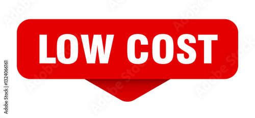 low cost sticker. low cost sign on transparent background