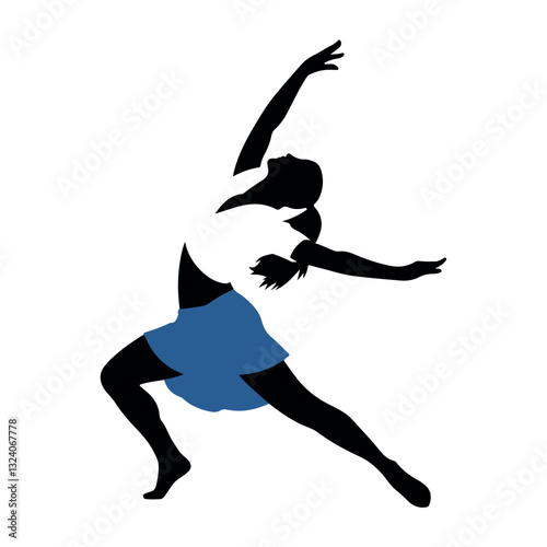 silhouettes of dancing girls Zumba dance vector