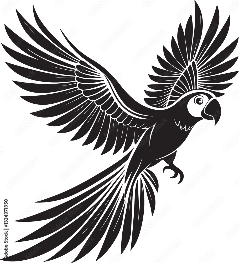 Fototapeta premium Imperial amazon bird vector illustration