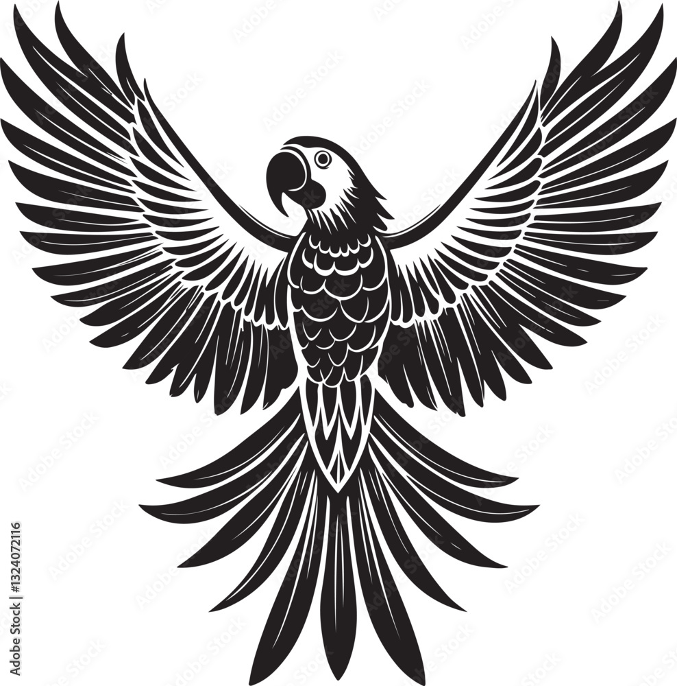 Obraz premium Imperial amazon bird vector illustration