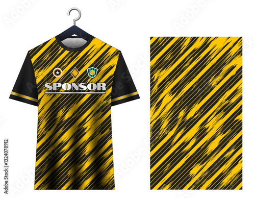 Soccer jersey sport shirt design template.