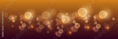 Magic golden bokeh, light lights and sparks. Vector EPS10