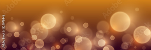 Magic golden bokeh, light lights and sparks. Vector EPS10
