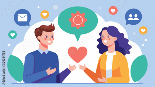 A workshop exploring the connection between selfawareness and nonviolent communication in personal and professional relationships.. Vector illustration