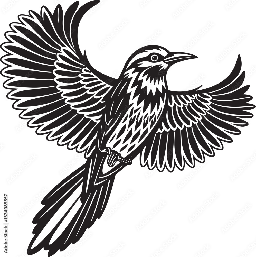 Obraz premium Lilac breasted Roller silhouette vector design