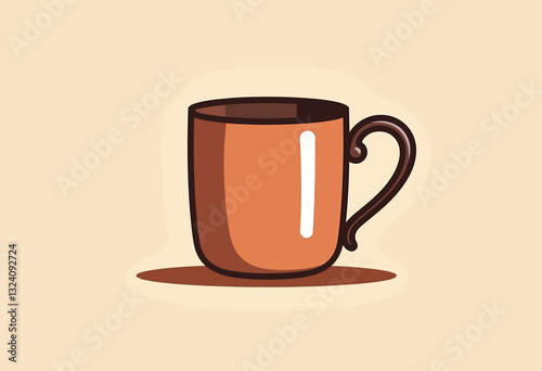 Steaming Cup of Serenity: Showcase this Minimalist Design Featuring a Hot Mug with Rising Steam, Perfect for Café Logos, Relaxation Apps, and Product Packaging for Warm Beverages.


