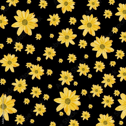 Cute yellow floral background design