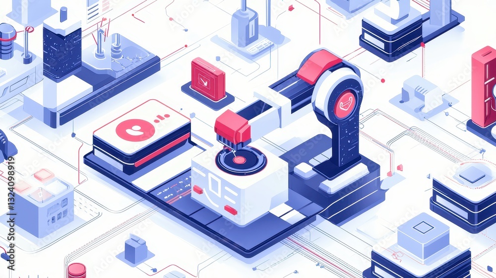 Obraz premium AI-Enhanced Robotic Assembly