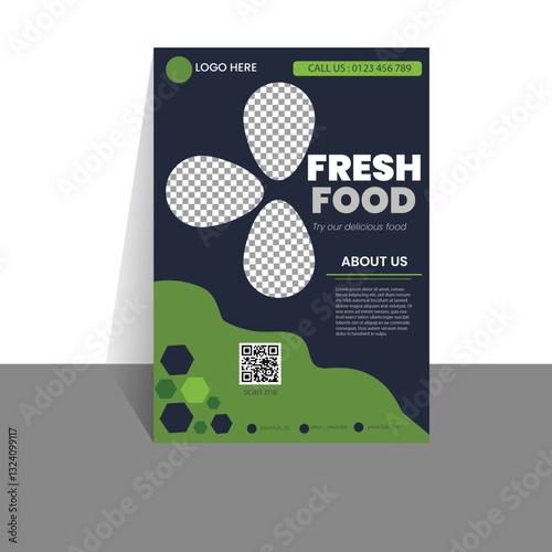 food design for banner,brochure,leaflet and advertisement watercolor vector illustration, food restaurant business marketing flyer design.Food Delivery Flyer Pamphlet brochure design vector template i