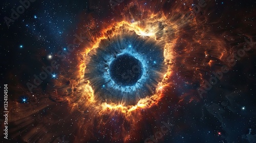 Celestial Eye, A Stunning Vista of a Cosmic Nebula and Stellar Birth